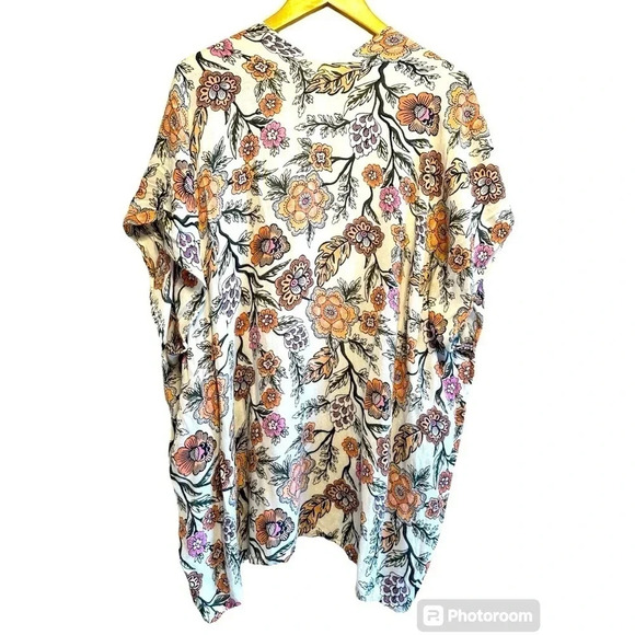 Loft outlet open front floral print, lightweight cardigan. One size - Picture 2 of 7